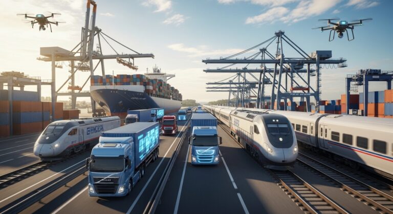 logística e transporte de cargas